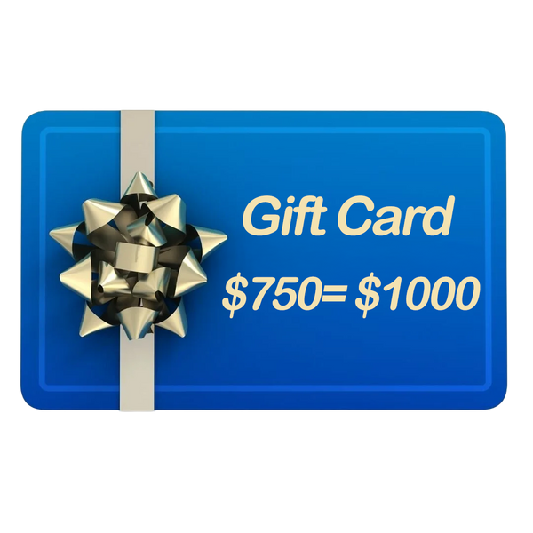 Holiday Special: $1,000 Gift Card for Only $750