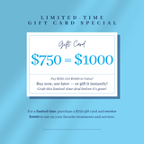 Holiday Special: $1,000 Gift Card for Only $750